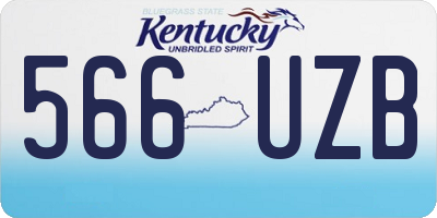 KY license plate 566UZB