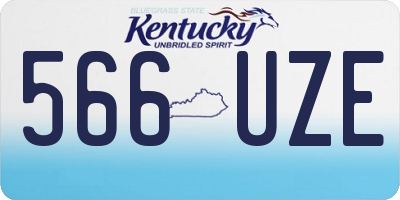 KY license plate 566UZE