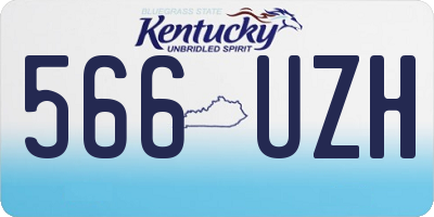KY license plate 566UZH