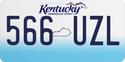 KY license plate 566UZL