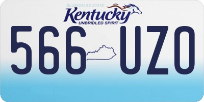 KY license plate 566UZO