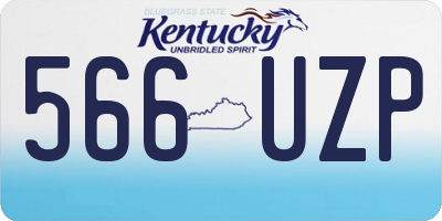 KY license plate 566UZP