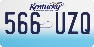 KY license plate 566UZQ