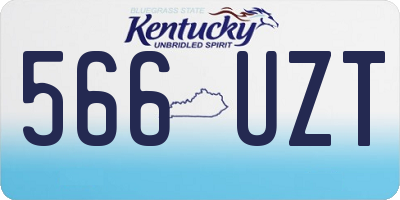 KY license plate 566UZT