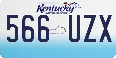 KY license plate 566UZX