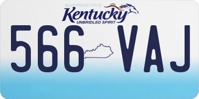 KY license plate 566VAJ
