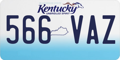 KY license plate 566VAZ