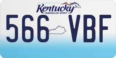 KY license plate 566VBF