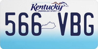 KY license plate 566VBG