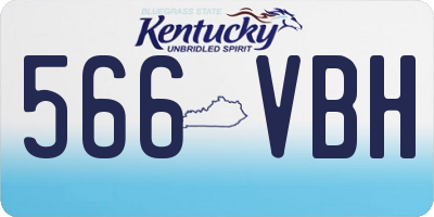 KY license plate 566VBH