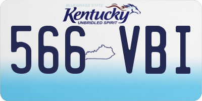 KY license plate 566VBI