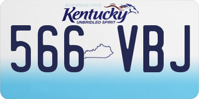 KY license plate 566VBJ