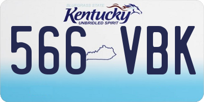 KY license plate 566VBK