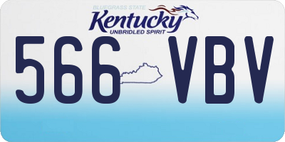 KY license plate 566VBV