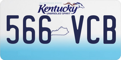 KY license plate 566VCB