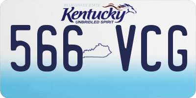 KY license plate 566VCG