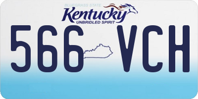KY license plate 566VCH