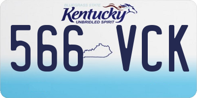 KY license plate 566VCK