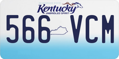 KY license plate 566VCM