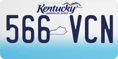 KY license plate 566VCN