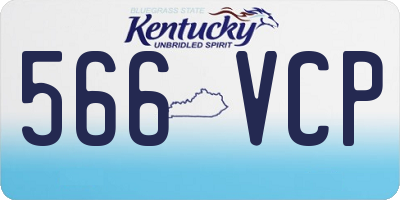 KY license plate 566VCP