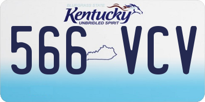 KY license plate 566VCV