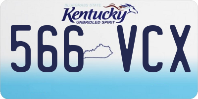 KY license plate 566VCX