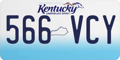KY license plate 566VCY