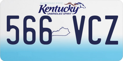 KY license plate 566VCZ
