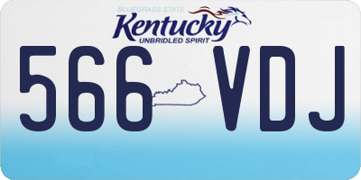 KY license plate 566VDJ