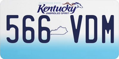 KY license plate 566VDM
