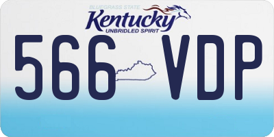 KY license plate 566VDP