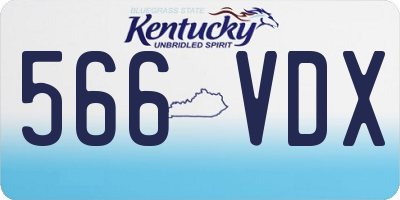 KY license plate 566VDX