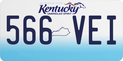 KY license plate 566VEI