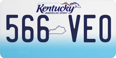 KY license plate 566VEO