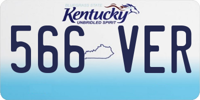 KY license plate 566VER