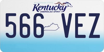 KY license plate 566VEZ