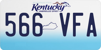 KY license plate 566VFA