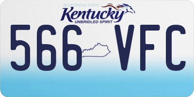 KY license plate 566VFC