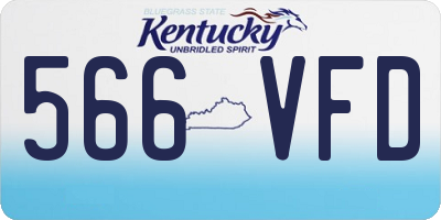 KY license plate 566VFD