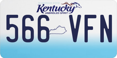 KY license plate 566VFN