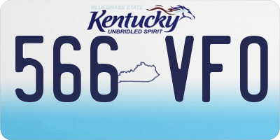 KY license plate 566VFO