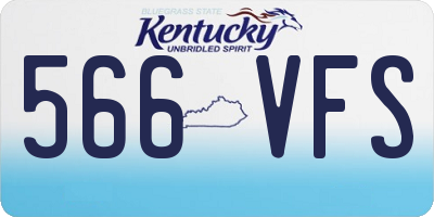 KY license plate 566VFS