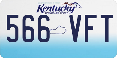 KY license plate 566VFT