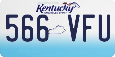 KY license plate 566VFU