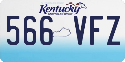 KY license plate 566VFZ