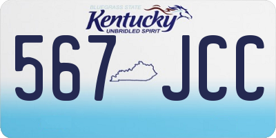 KY license plate 567JCC