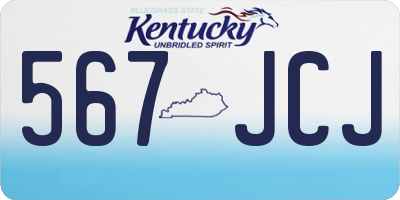 KY license plate 567JCJ