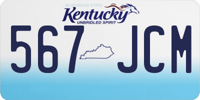 KY license plate 567JCM