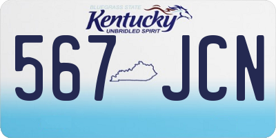 KY license plate 567JCN